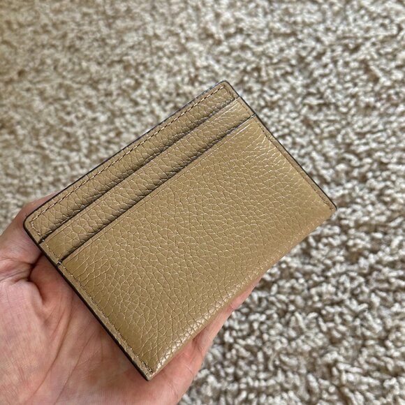 Michaels Kors Reed Large Pebbled Leather Card Case/Camel - Picture 4 of 8